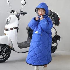 电动摩托车挡风被冬天加绒加厚亲子挡风衣儿童电瓶车雨水挡风罩女