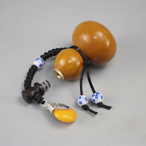 迷你酒葫a芦装酒小葫芦文玩手把件包浆葫芦挂件摆件装饰做旧送礼