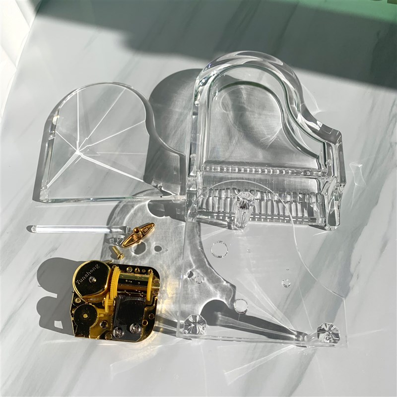 【机场定制款】DjIY水晶透明三角钢琴林俊杰演唱会音乐盒同学礼物