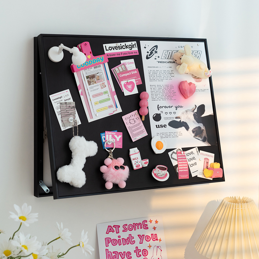 电表箱装饰c画黑板画少女感粉色系冰箱贴磁吸电闸盒电源总开关遮