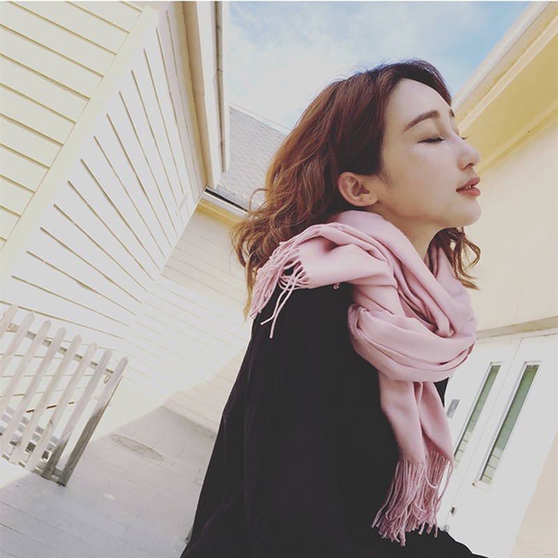 秋冬季保暖粉色灰色围巾女新娘结婚D婚纱外搭姐妹团伴娘晚礼服披