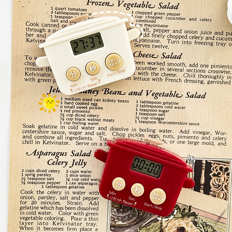 网红小电饭锅个性创意磁吸式定时器E家用厨房提醒器炒菜煮饭计时