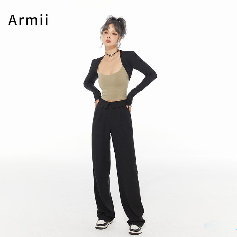 ARMII搭配神器黑色坎肩小开衫防晒袖套女空调衫外搭上.衣百搭罩衫