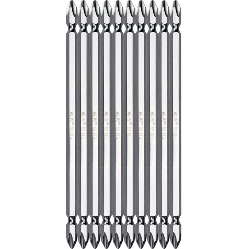 双头s2钢批头十字电动特级手电钻螺丝刀头PH2加长风批磁Y性强磁15