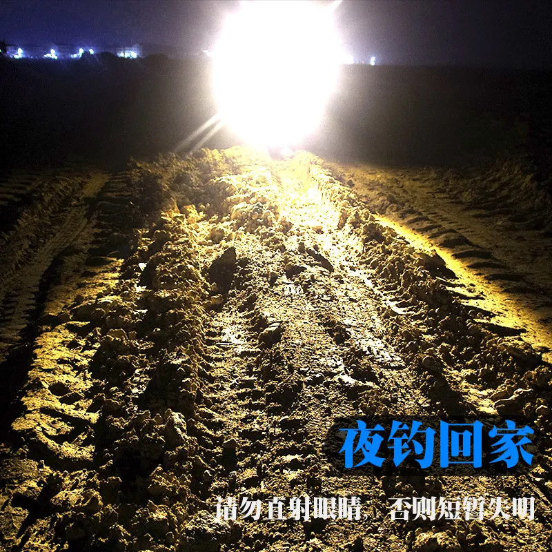 夜钓灯激光灯钓鱼强光蓝光灯超亮紫光K大功率氙气炮变焦四光源