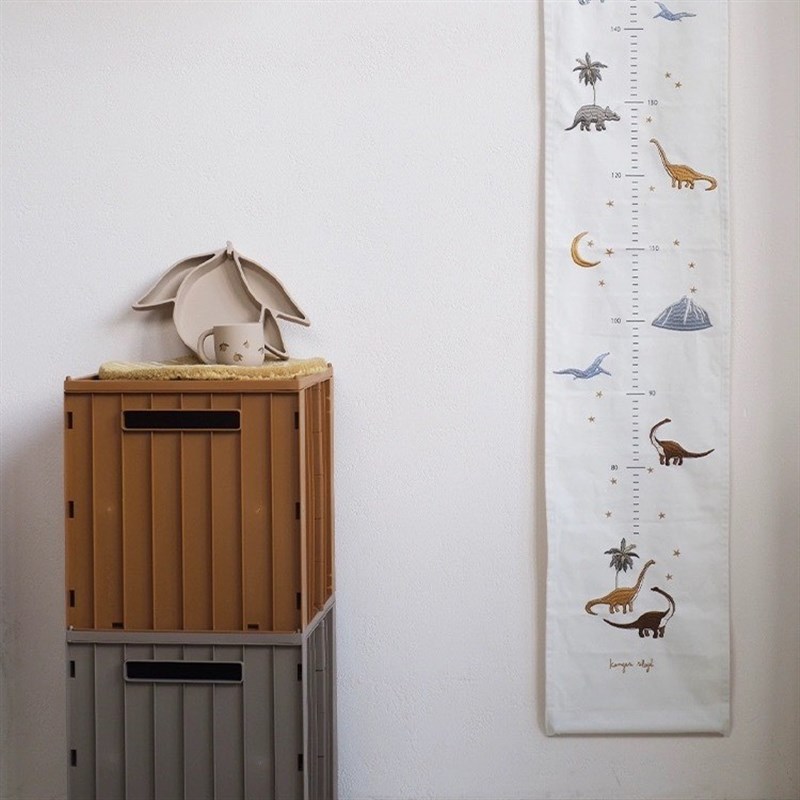 韩版儿童身高尺测量悬q挂布艺刺绣创意插画儿童身高挂画身高尺装