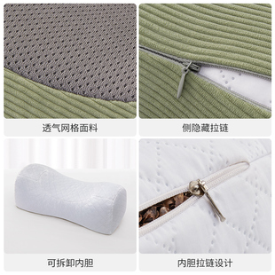 全荞麦枕头单人j宿舍带枕套助睡眠硬枕加高颈椎枕芯家用护颈枕
