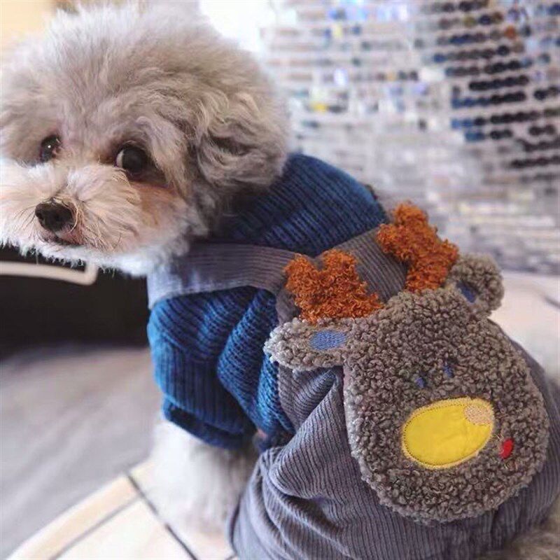 宠物比熊泰迪小狗狗衣服秋冬装C冬天冬季棉衣幼犬四脚衣包邮