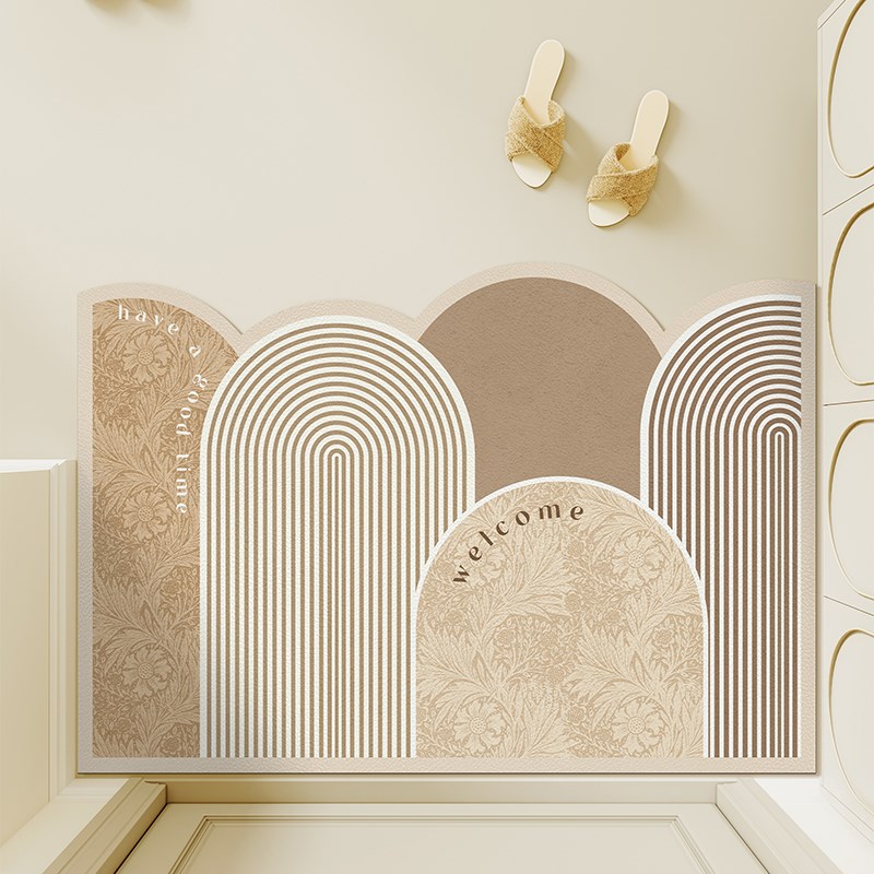 侘寂风免洗地垫入户n门垫进门玄关PVC可裁剪门口脚垫防滑地毯定制