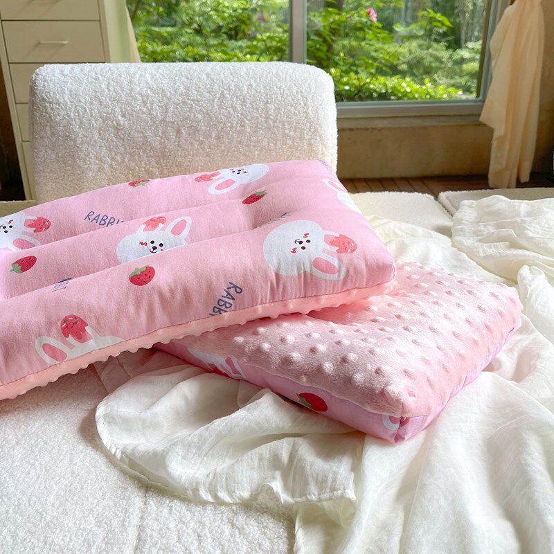 A类儿童豆豆枕1-6岁全棉枕芯可机洗婴童枕头卡通宝宝枕单人午睡枕