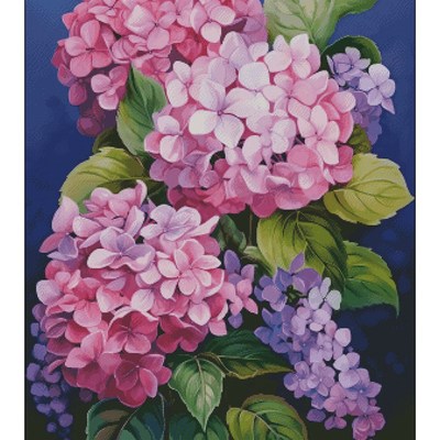 【ZZ4852-娇粉绣球】十字绣2024新款线绣自己绣手工客厅植物花卉