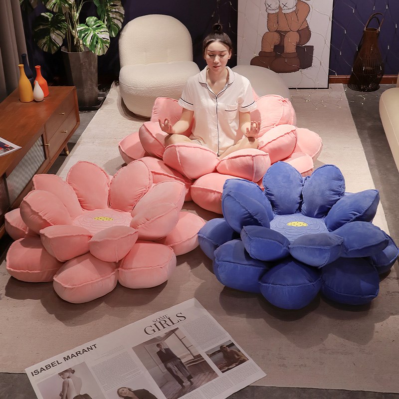 超大莲花坐垫蒲团榻榻米垫子荷花拜垫跪垫家用禅修软座垫客厅坐墩