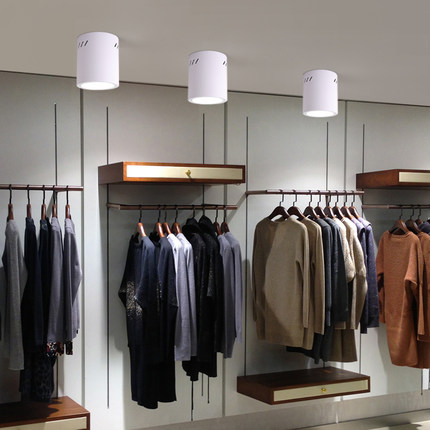 明装筒灯吸顶天花灯4寸5寸6寸12w18w过道灯走廊店铺商用工程吊灯