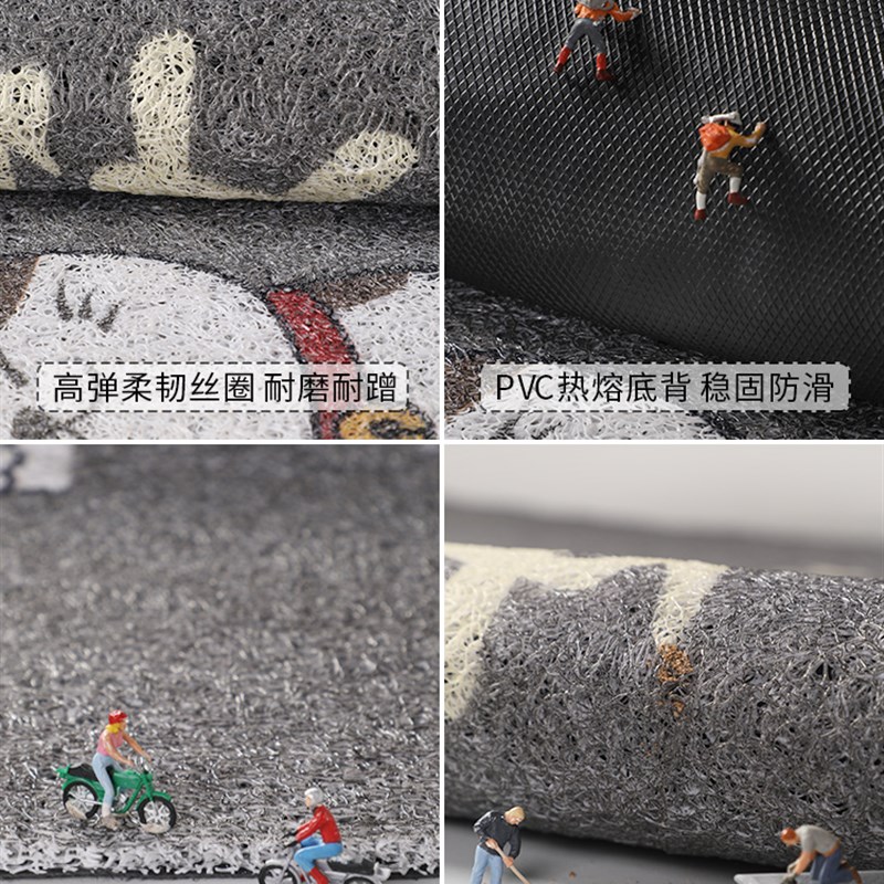 入户门地垫进门门口脚垫玄关2023新款丝圈门垫耐脏除尘进户门地毯