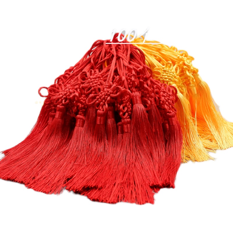 100个装中国结挂件小装饰小号6盘结吊挂饰中国结diy配件流苏穗子