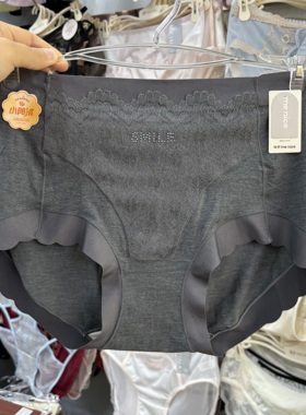 每奈6521女士内裤磨毛蕾丝中腰包臀无痕透气三角裤女短裤大码