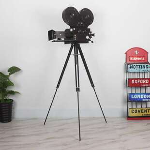 仿真大号摄影放映机模型复古怀旧老物件创意店铺影院装饰摆件道具