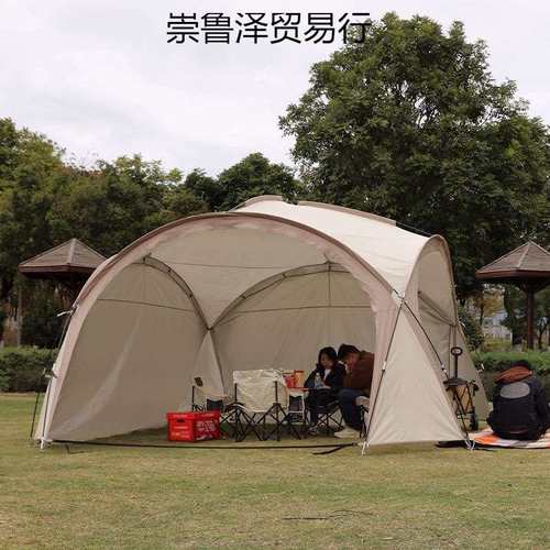 新穹顶天幕帐篷户外大号凉亭过夜野营全套防晒防雨遮阳棚