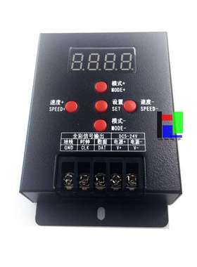 LED全彩灯带T-500控制器WS2811/6803幻彩内控2812B电路开关5V24V
