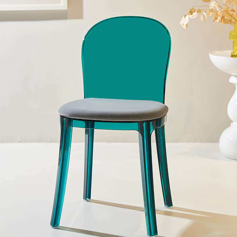 设计师休闲透明椅子亚克力塑料水晶餐椅简约现代时尚办公椅洽谈椅