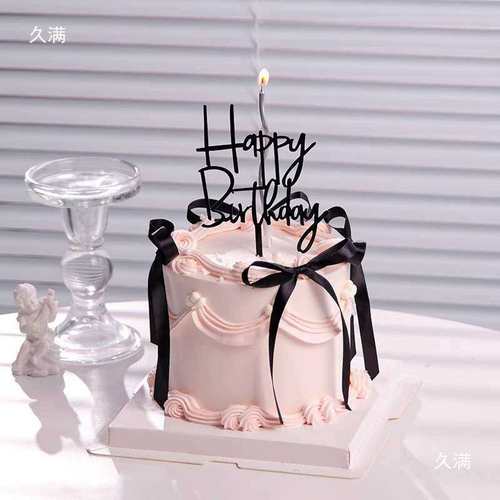芭蕾风蝴蝶结网红新款蛋糕模型生日蛋糕支持
