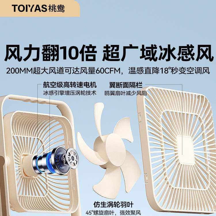 桌面风扇静音宿舍办公usb充电款风扇长续航宿舍学生床上桌面风扇