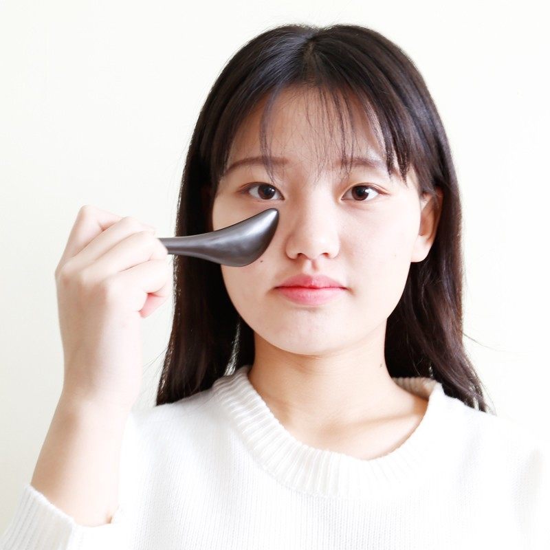 玄黄砭石拨筋棒j女美容棒刮痧棒面部脸部眼霜按摩棒眼部经络通用