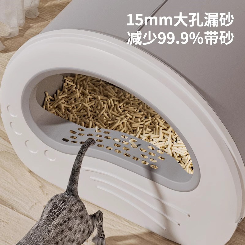 泰格全封闭式超大号除臭猫厕所防外溅猫沙盆防臭R猫屎盆特大猫砂