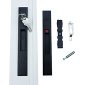 推拉门锁铝合金滑l轮门钩锁阳台中空门锁窗户移门锁带钥匙单点锁