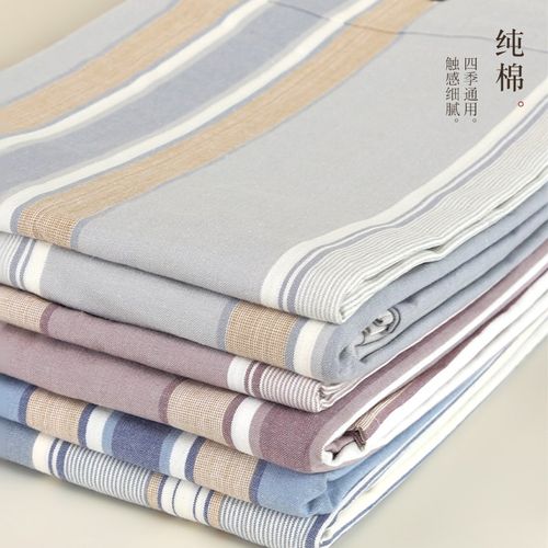 老粗布加厚床单单件纯棉100全棉棉布布I料学生宿舍单人床单三件套