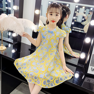 女童連衣裙夏裝 漢服大兒童裝 I夏季 小女孩旗袍洋氣公主裙 2021新款