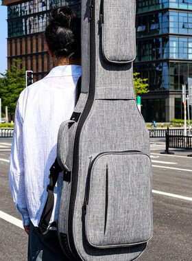 加厚天鹅绒肩电吉他包,防水,防潮,轻便D39寸电吉他包,防撞,耐压,