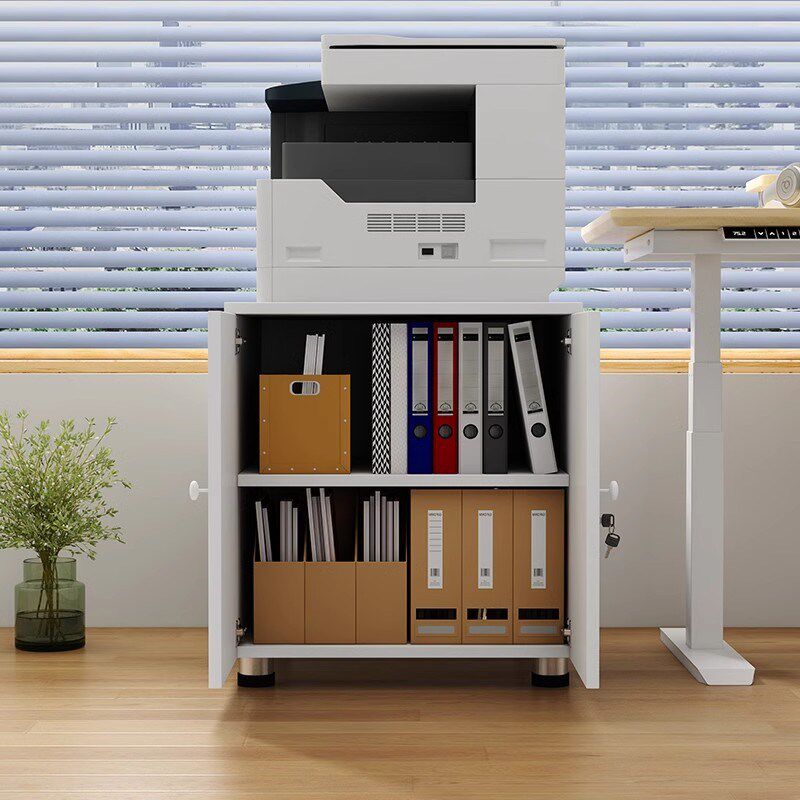 定制a3打印机底座柜增高置物柜办公E落地放置柜滑轮可移动木质矮