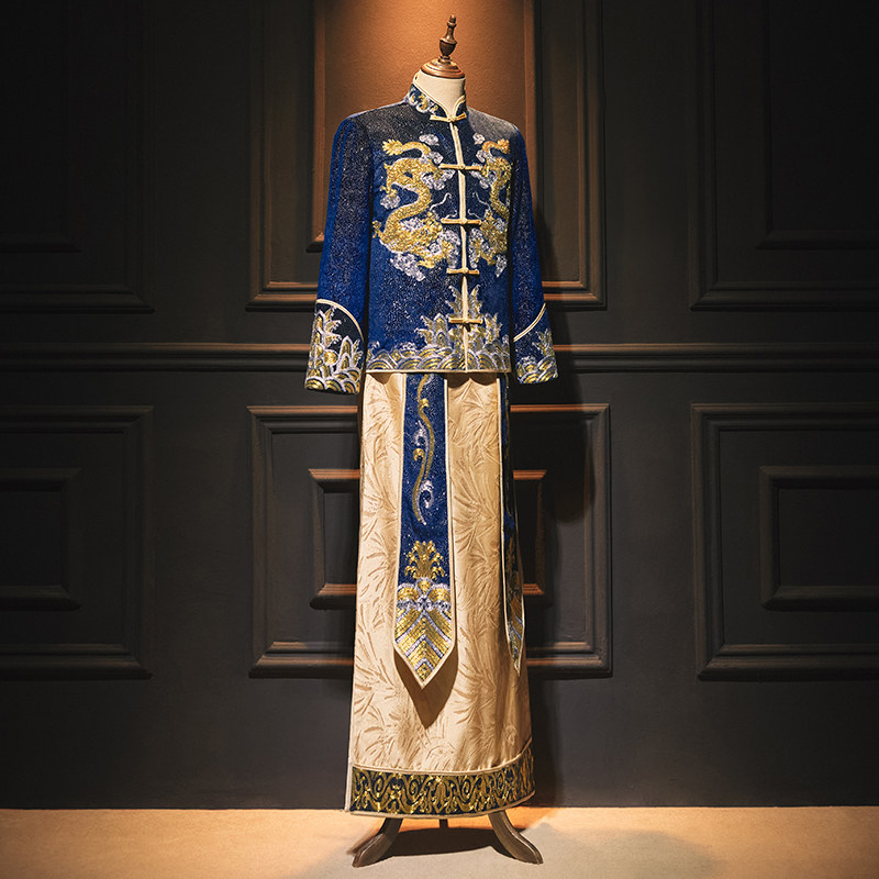 男款秀禾服d新郎2023年新款中式礼服古装唐装结婚大尺码接亲服敬