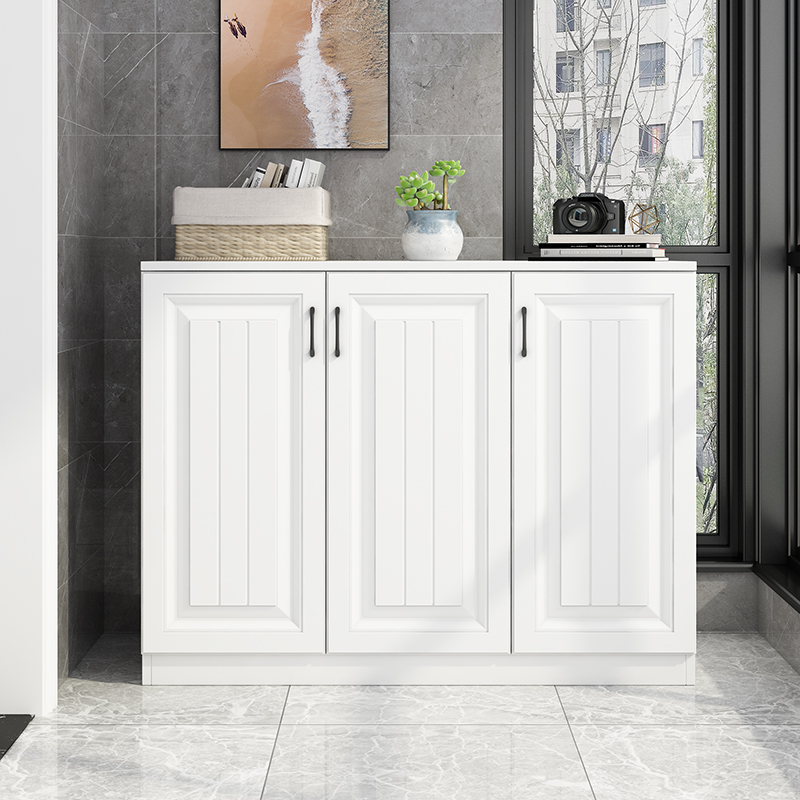 欧式阳台收纳置物柜家用储物柜大容D量杂物地柜鞋柜防晒飘窗柜定