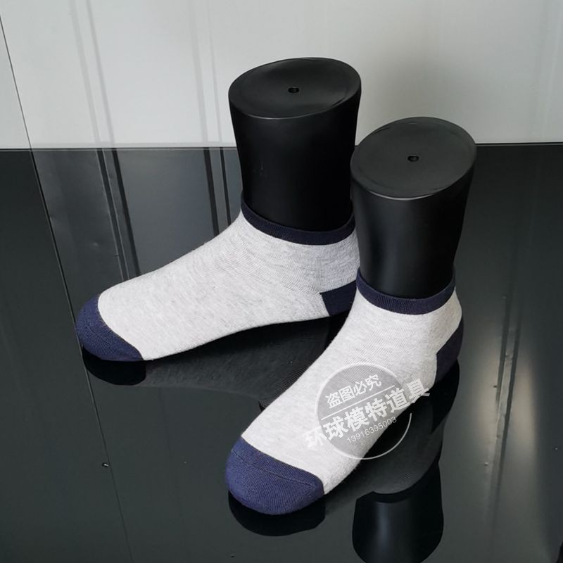 女船袜隐形袜脚模型低帮无缝哑光抽象平底脚模Q无痕袜模平底鞋模