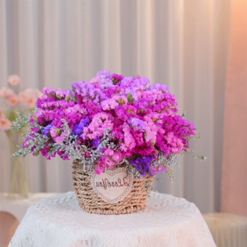 【送花篮b】云南干花花束勿忘我干花真花鲜花花卉客厅装饰摆件