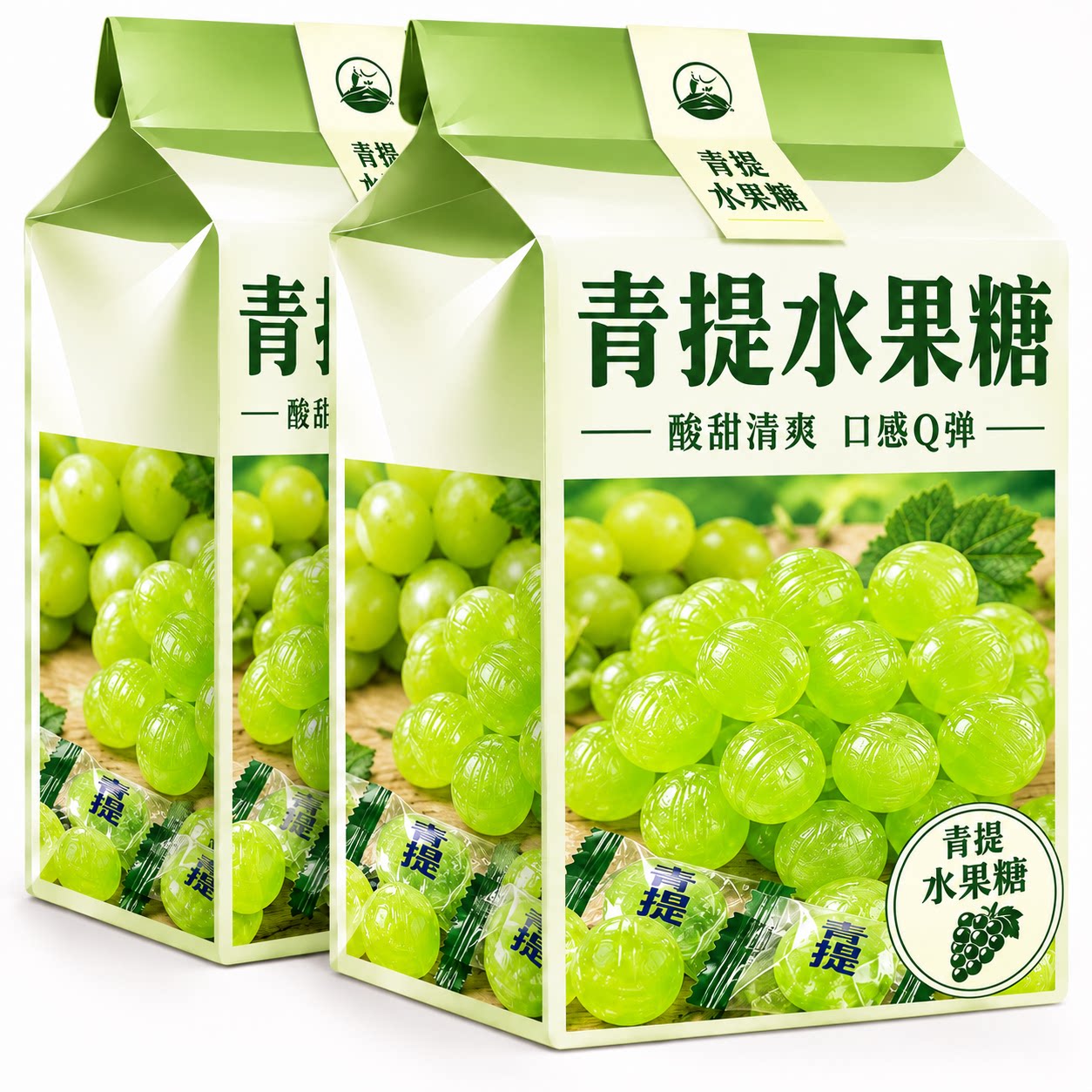 韩式青提葡萄味水果硬糖官方旗舰店韩剧同款喜糖办公室休闲小零食
