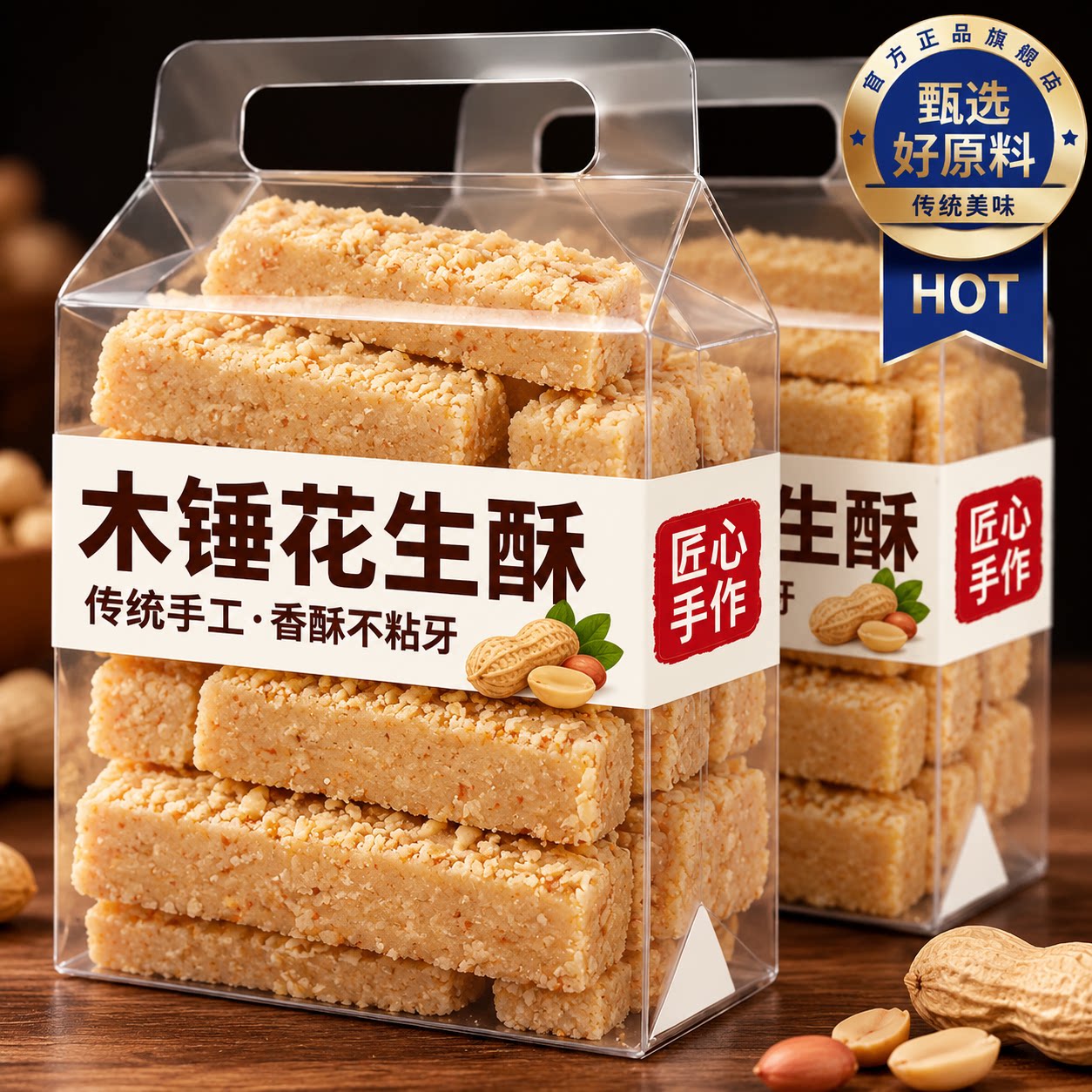 【全网热销】正宗安徽木锤花生酥图片