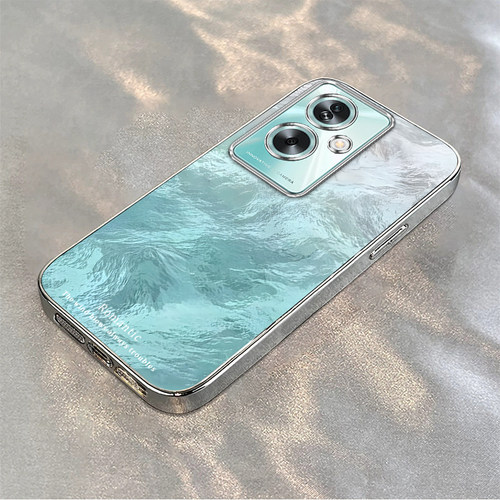 适用于OPPOA2手机壳OPPOA2Pro新款PJB110全包防摔A2M保护套OPPOA2x男女款oppo电镀透明渐变冰川纹5G专用外壳
