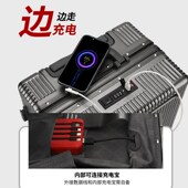 前置开口拉杆行李箱铝框大容量多功能usb充电20寸可登机24新款 男