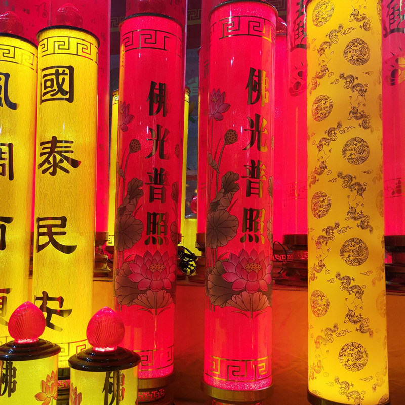电子蜡烛大号供佛财神长明灯烛台电子香炉节能耐用开业乔迁无烟型