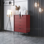 高脚极简五斗柜组合意式 饰柜储物柜 简约客厅北欧卧室墙边装