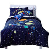 新款 儿童房床品全棉套件三件套男款 床单被套儿童纯棉四件套星空