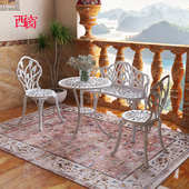 西窗铸铝双人椅庭院阳台公园椅花园休闲椅铁艺户外椅欧式 长条椅