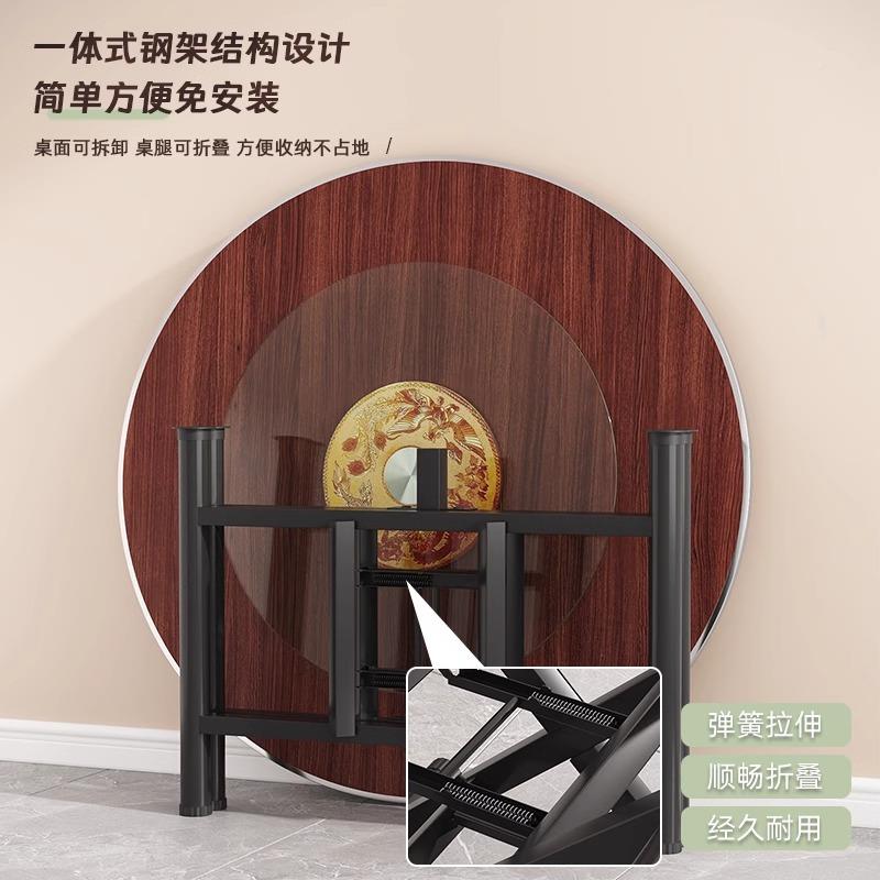 餐桌大圆桌家饭用农折叠饭圆形村T1Y27679桌子吃10人12人带转盘酒