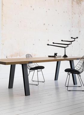 简铁约lof19441t风艺办公桌设计办公室长条电师桌脑6人位办公桌椅