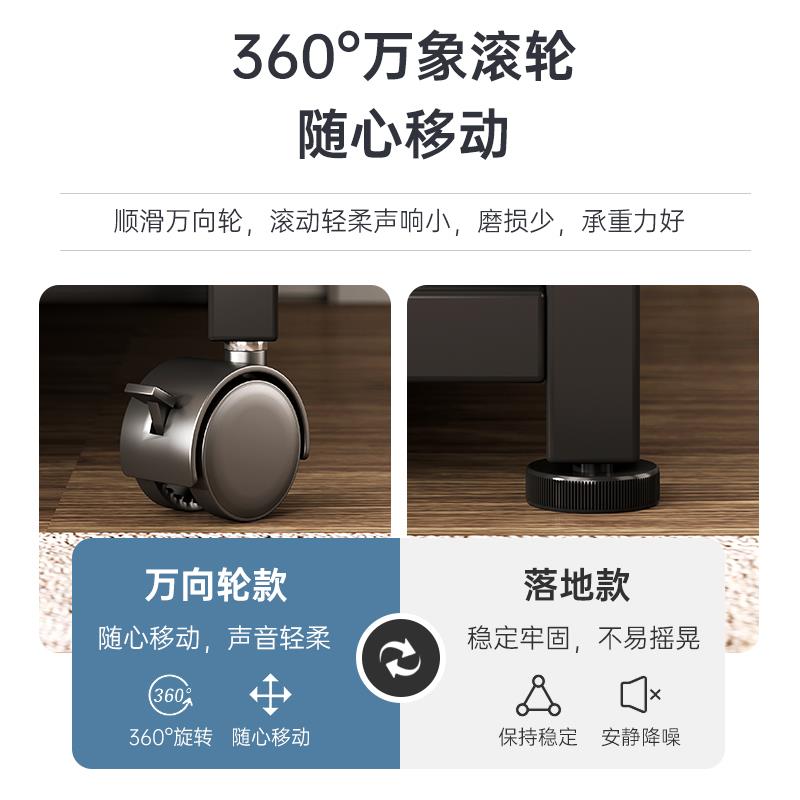 沙发边柜小茶几茶水柜可移动茶桌简易置物茶台茶车黑色侧边柜桌子