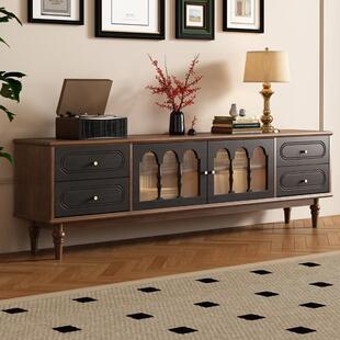 法式复实木电柜茶几合客厅家用小视户型收纳储物柜CF135子美组式