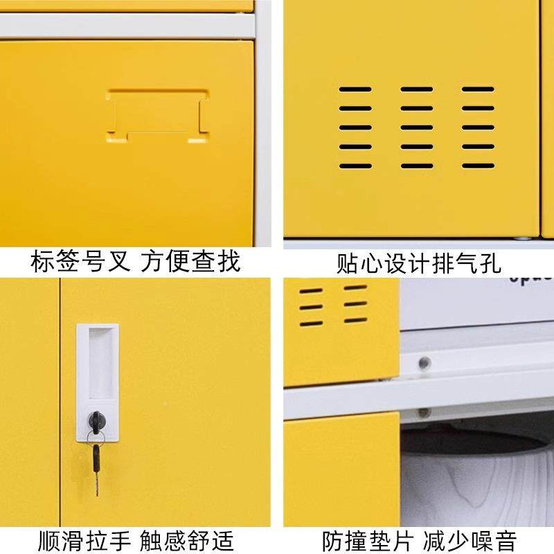 彩物色彩色矮柜书包柜铁幼儿园班托舞蹈班教室储柜带锁多门皮矮柜